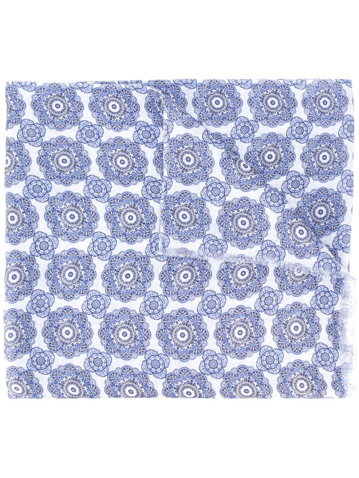 Pal Zileri Floral Print Scarf - White
