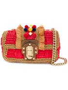 Dolce & Gabbana Pom Pom Chain Shoulder Bag - Red