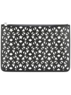 Givenchy Cut Out Clutch, Women's, Black, Calf Leather/cotton