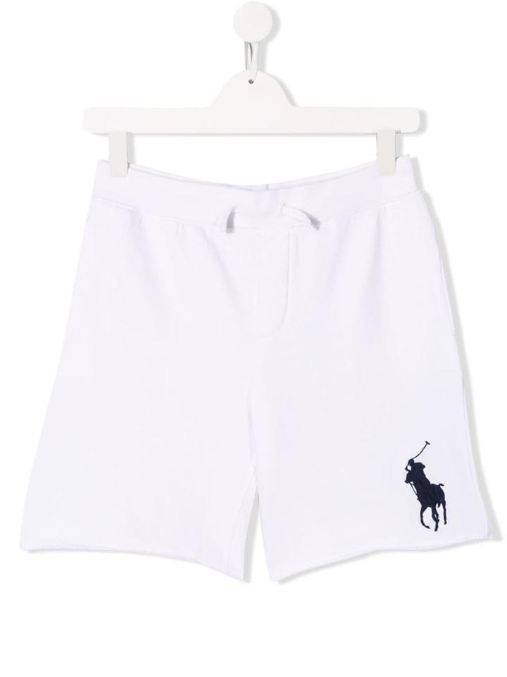 Ralph Lauren Kids Teen Logo Drawstring Shorts - White