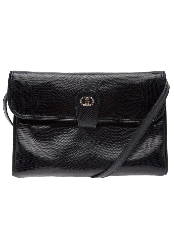 Gucci Vintage Lizard Crossbody Clutch
