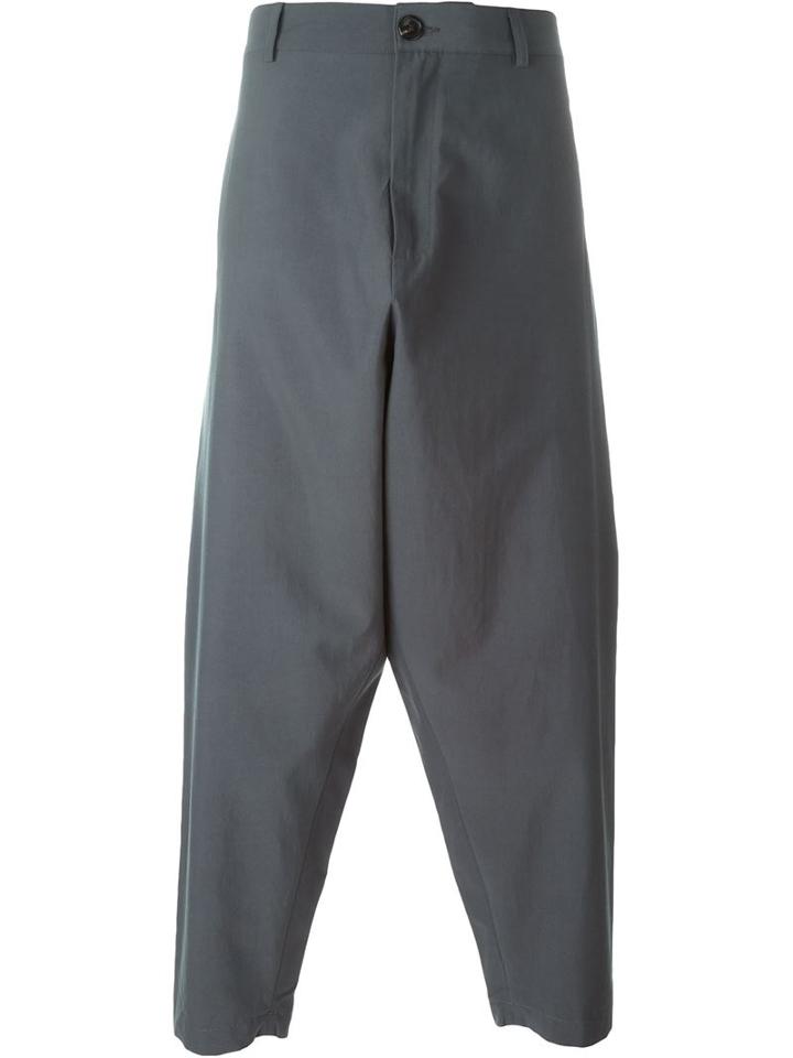 Société Anonyme Savage Drop-crotch Trousers, Adult Unisex, Size: L, Grey, Cotton/viscose