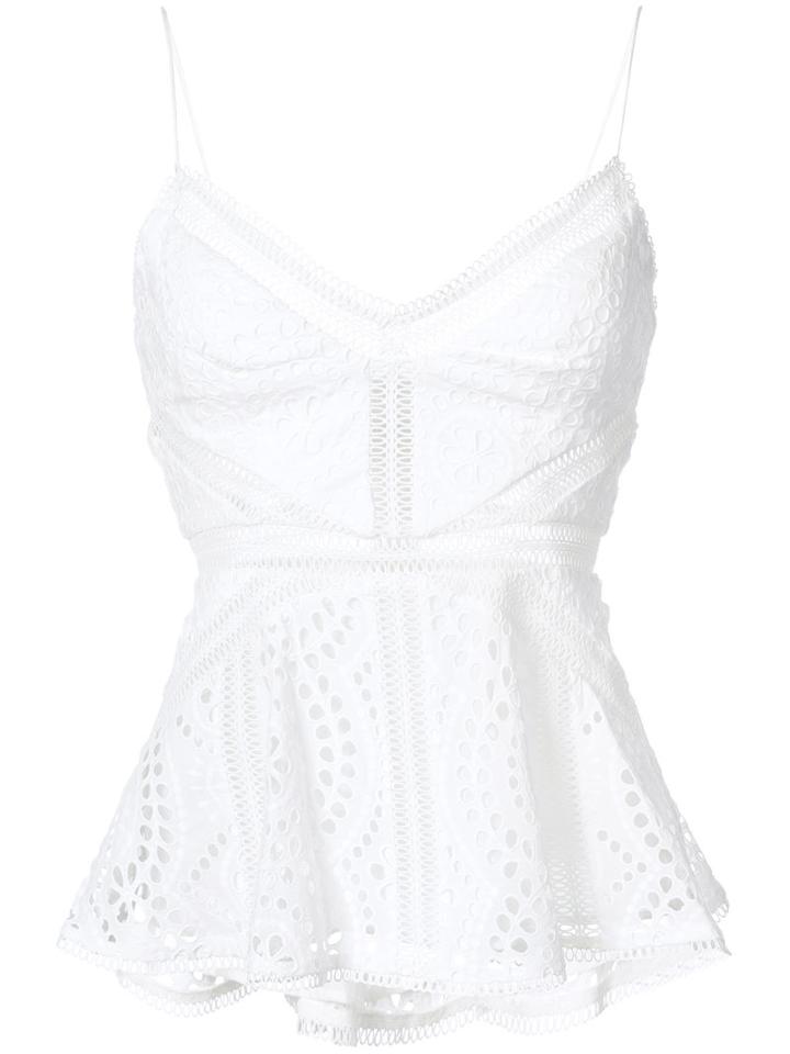 Zimmermann - Meridian Camisole - Women - Cotton - 2, White, Cotton