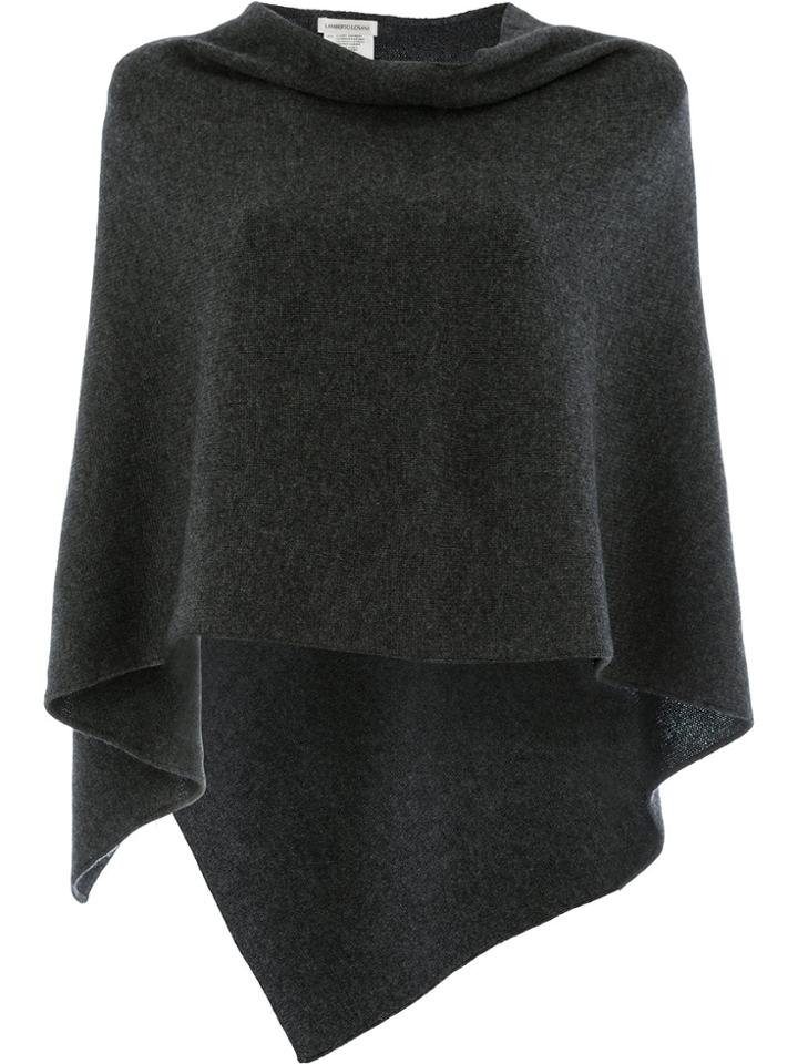 Lamberto Losani Asymmetric Poncho - Grey