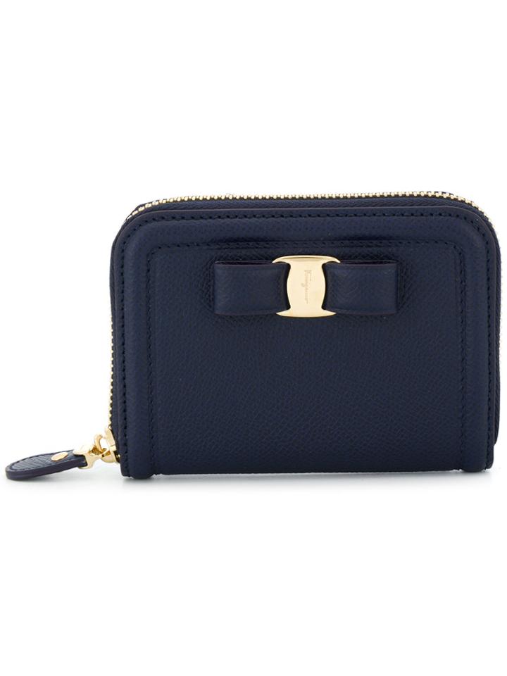 Salvatore Ferragamo Vara Bow Mini Wallet - Blue