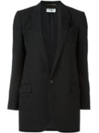Saint Laurent Star Jacquard Blazer, Women's, Size: 38, Black, Silk/virgin Wool