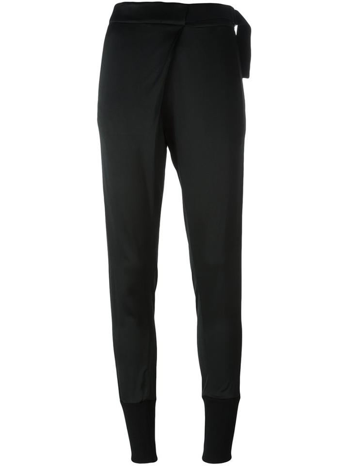 Ann Demeulemeester Tapered Trousers, Women's, Size: 38, Black, Cotton/spandex/elastane/acetate/rayon