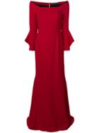 Roland Mouret Long Empire Dress - Red