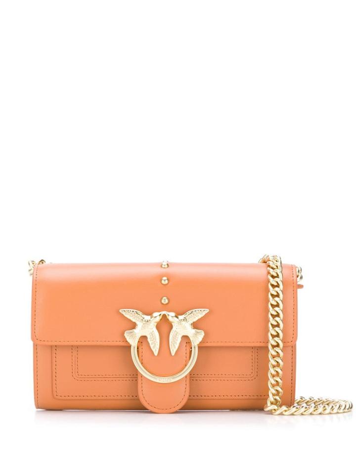 Pinko Gold Birds Shoulder Bag - Brown