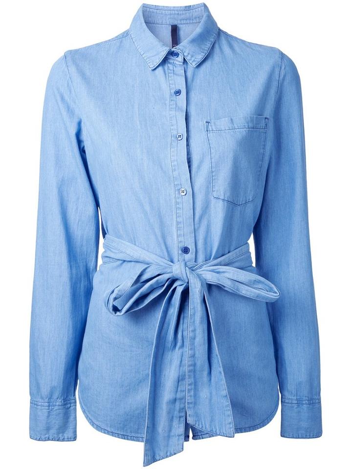 Nobody Denim - Tie Shirt Grace - Women - Cotton - L, Blue, Cotton