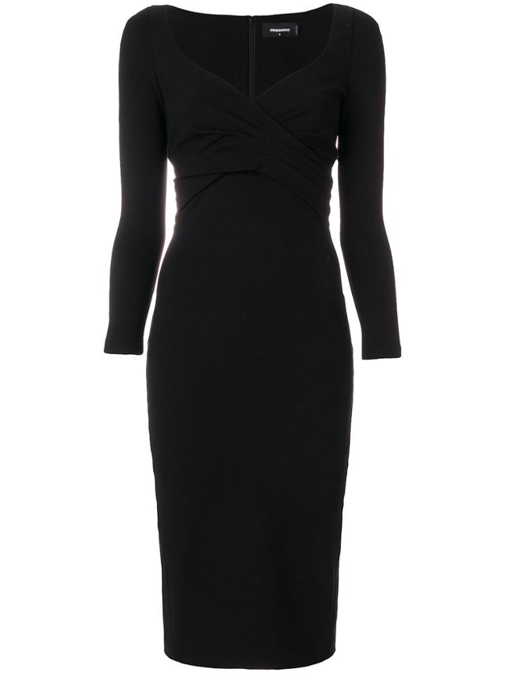 Dsquared2 Pleated Detail Dress - Black