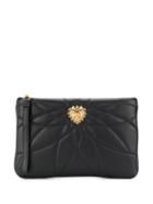 Dolce & Gabbana Quilted Devotion Clutch - Black