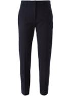 Piazza Sempione Cropped Tapered Trousers, Women's, Size: 42, Blue, Polyamide/spandex/elastane/virgin Wool