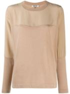 Max & Moi Panelled Jumper - Brown