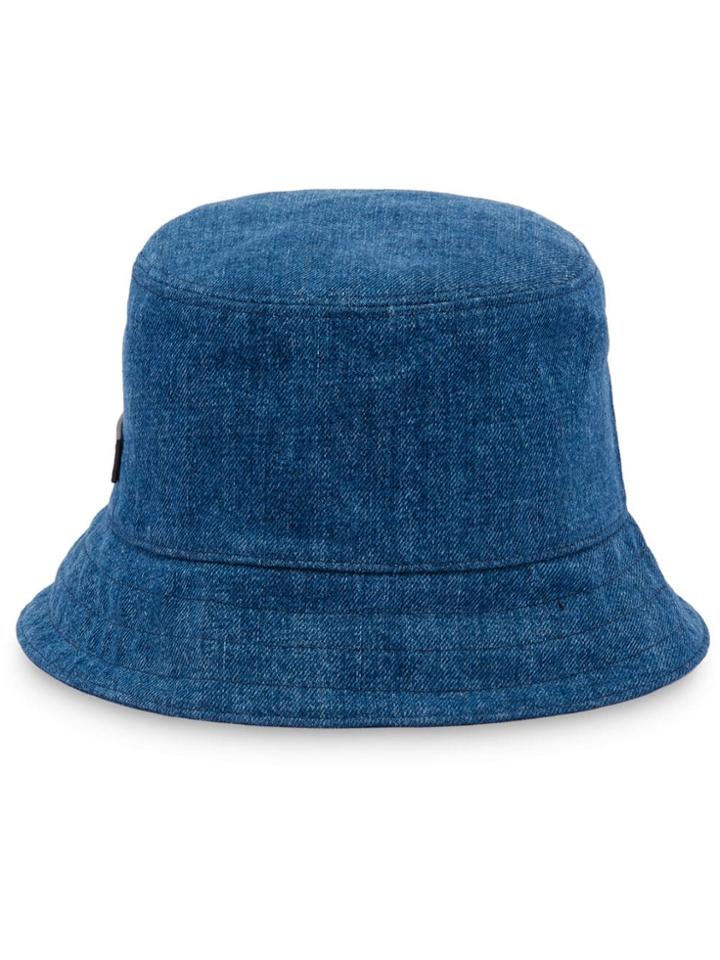 Miu Miu Logo Patch Bucket Hat - Blue