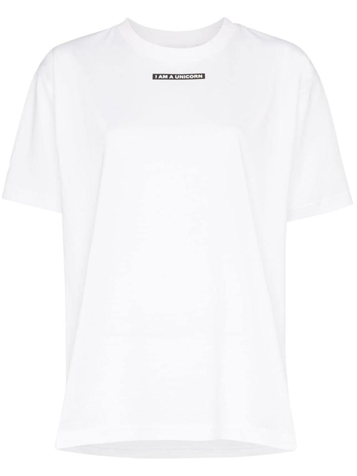 Burberry Ronan Slogan Print T-shirt - White