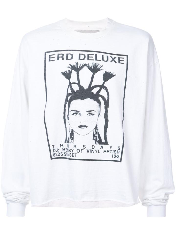 E.r.d. Deluxe Long Sleeve T-shirt - Unisex - Cotton - Xl, White, Cotton, Enfants Riches Deprimes