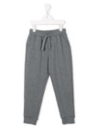 Dolce & Gabbana Kids Patched Track Pants, Boy's, Size: 8 Yrs, Grey