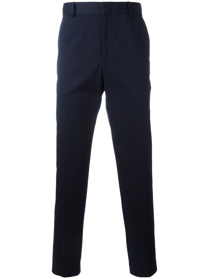 Gucci Stretch Gabardine Chino Trousers, Size: 56, Blue, Cotton/spandex/elastane
