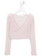 Opililai V-neck Cropped Top, Girl's, Size: 8 Yrs, Pink/purple