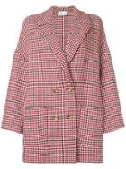 Red Valentino Houndstooth Cocoon Coat
