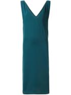 Mm6 Maison Margiela - V-neck Dress - Women - Polyester - 44, Green, Polyester