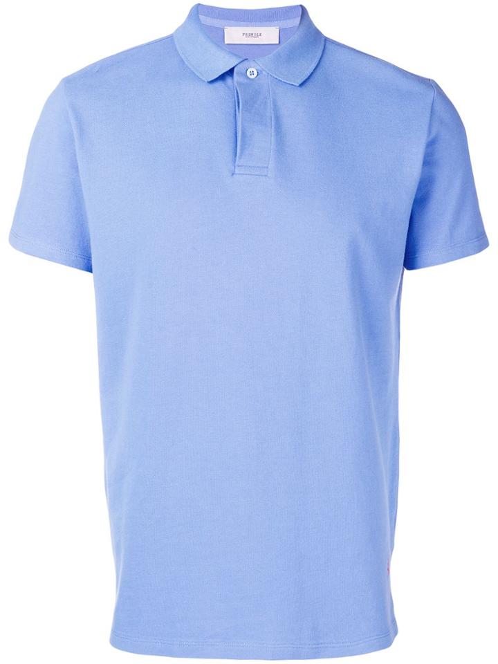 Pringle Of Scotland Stonewashed Polo Shirt - Blue