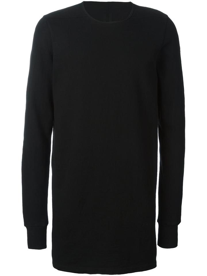 Rick Owens Drkshdw Longline Sweatshirt, Men's, Size: Xs, Black, Cotton
