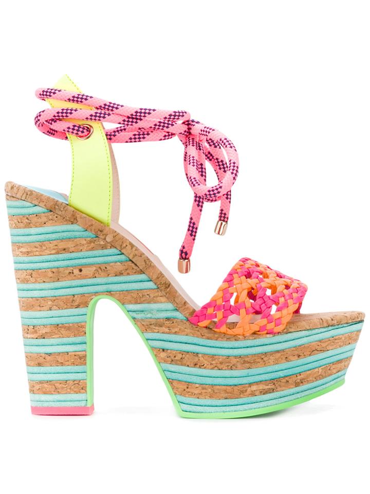 Sophia Webster Ankle-tie Sandals - Pink & Purple