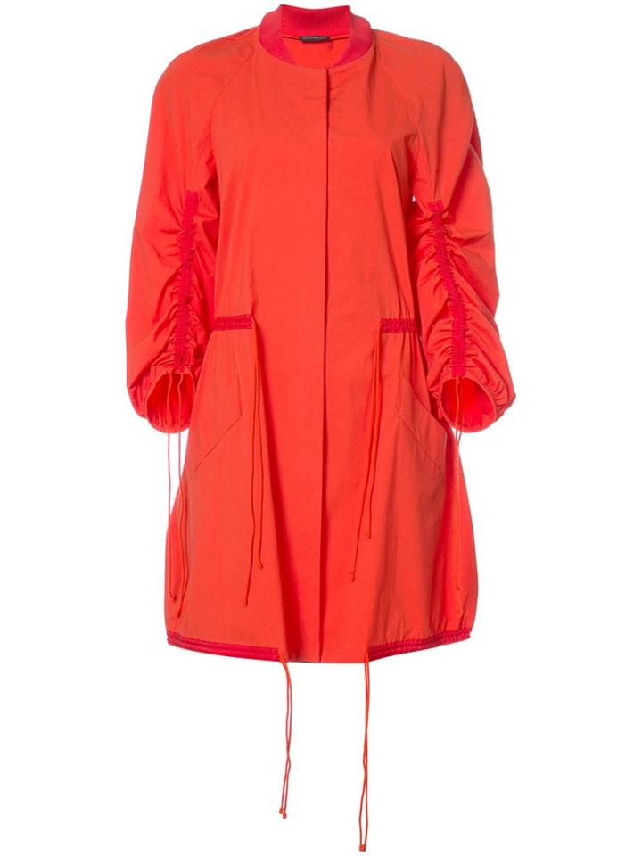 Josie Natori Drawstring Sleeve Coat - Red