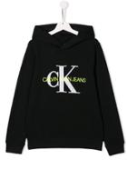Calvin Klein Kids Hooded Logo Sweatshirt - Black