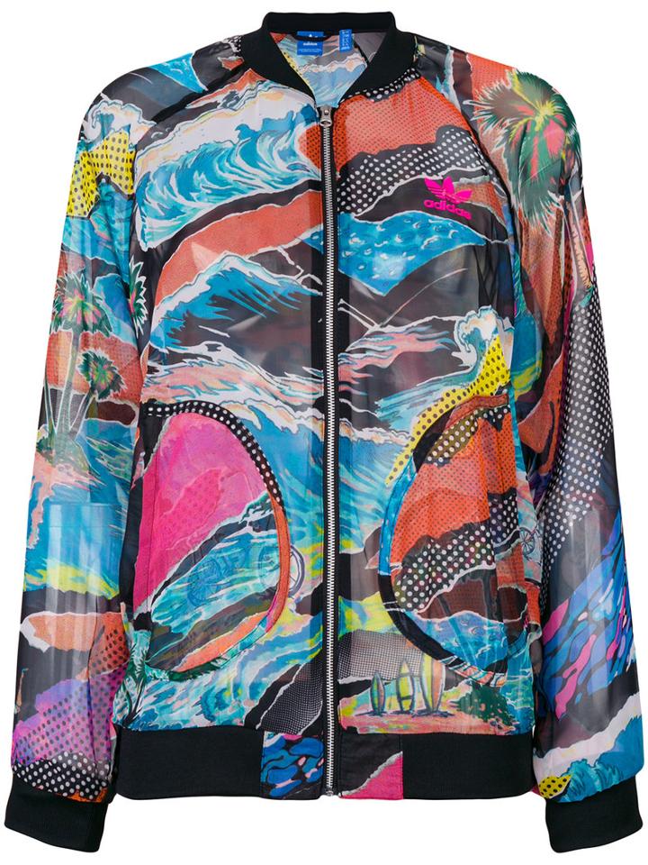 Adidas Originals - Embroidered Bomber Jacket - Women - Polyester - 42, Polyester