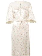 Golden Goose Floral Print Dress - White
