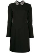 Be Blumarine Embellished Collar Dress - Black