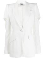 Alexander Mcqueen Cut Out Blazer - White