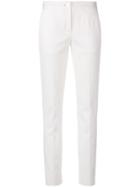 Talbot Runhof Textured Slim-fit Trousers - White