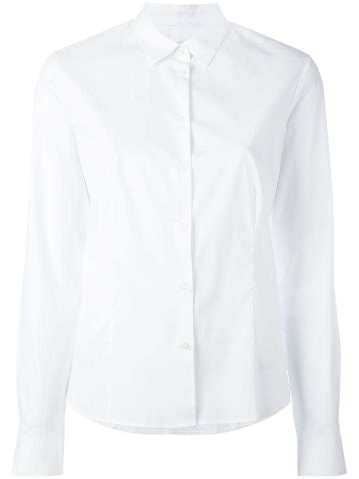 Ps By Paul Smith Buttoned Shirt, Women's, Size: 42, White, Cotton/spandex/elastane