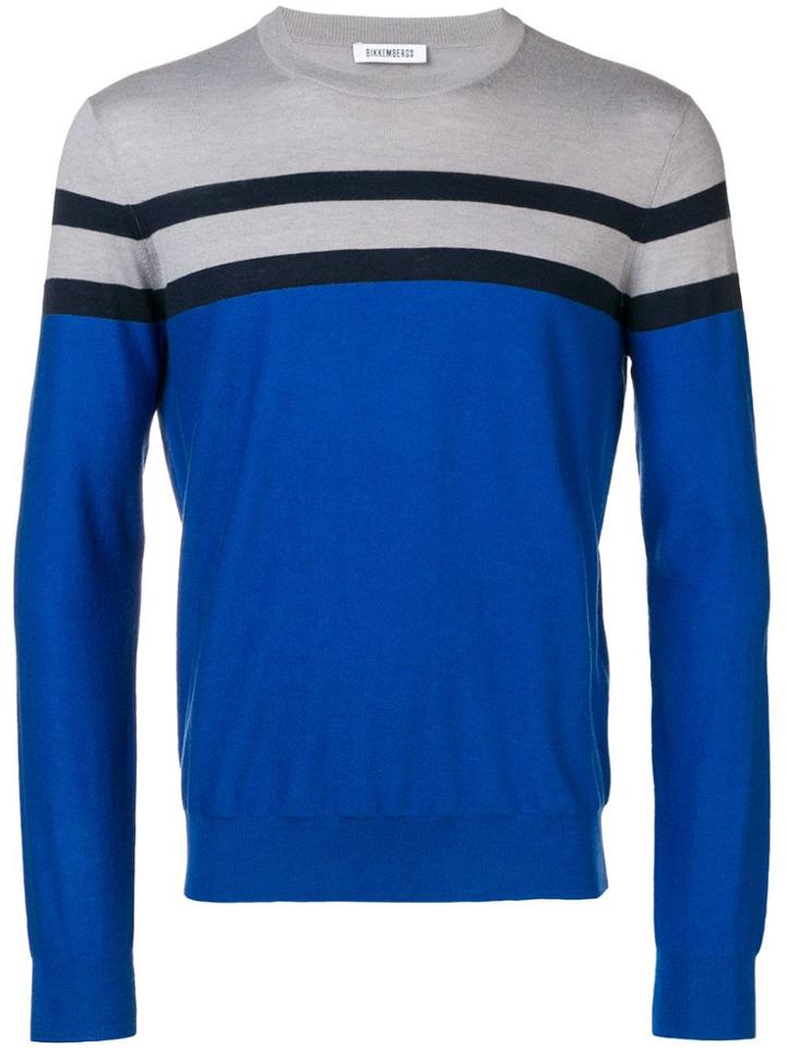 Dirk Bikkembergs Striped Jumper - Blue