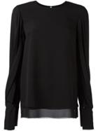 3.1 Phillip Lim Draped Sleeve Blouse - Black