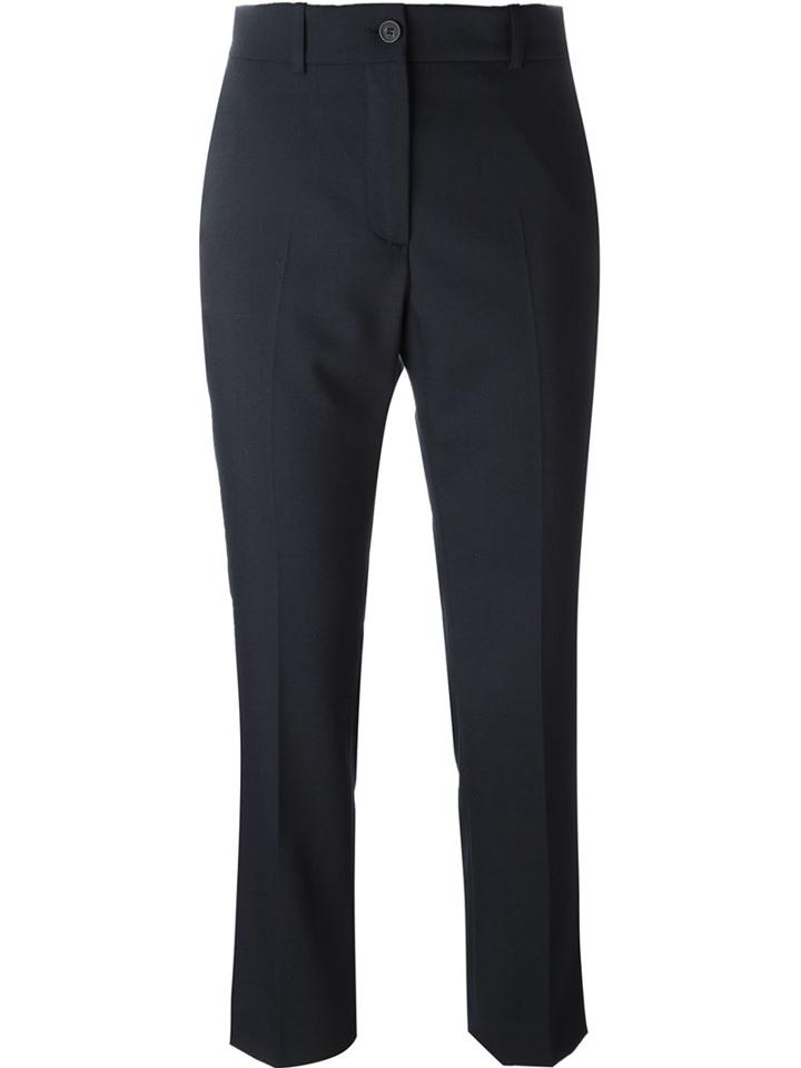 Jil Sander Navy Cropped 'binny' Trousers