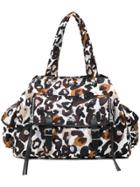 Sonia Rykiel Leopard Print Maxi Flap Tote - Brown