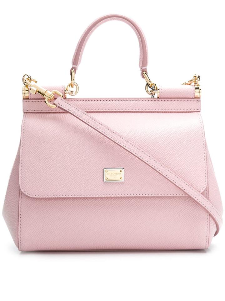 Dolce & Gabbana Sicily Mini Tote Bag - Pink & Purple