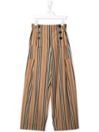 Burberry Kids Classic Flared Trousers - Neutrals