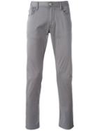 Armani Jeans Plain Chinos, Men's, Size: 34, Grey, Cotton/spandex/elastane