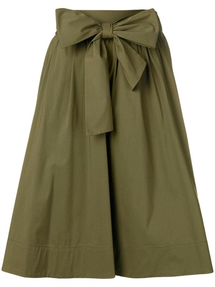 Steffen Schraut Bow Tie A-line Skirt - Green