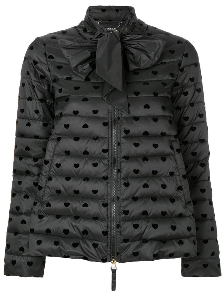 Twin-set Padded Pussy Bow Jacket - Black