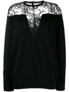 Givenchy Lace Panel Sweater - Black