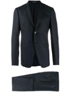 Emporio Armani Plaid Pattern Suit - Blue