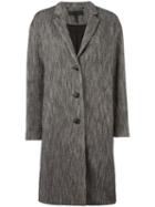 Rag & Bone 'blankett' Diagonal Stripe Coat, Women's, Size: Xs, Black, Cotton/wool/nylon/cotton