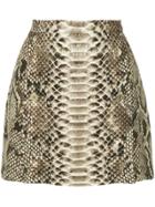 Elie Saab Mini Skirt With Slits - Brown